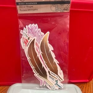 Recollections Boho Feather Diecut Shapes - Multicolor
